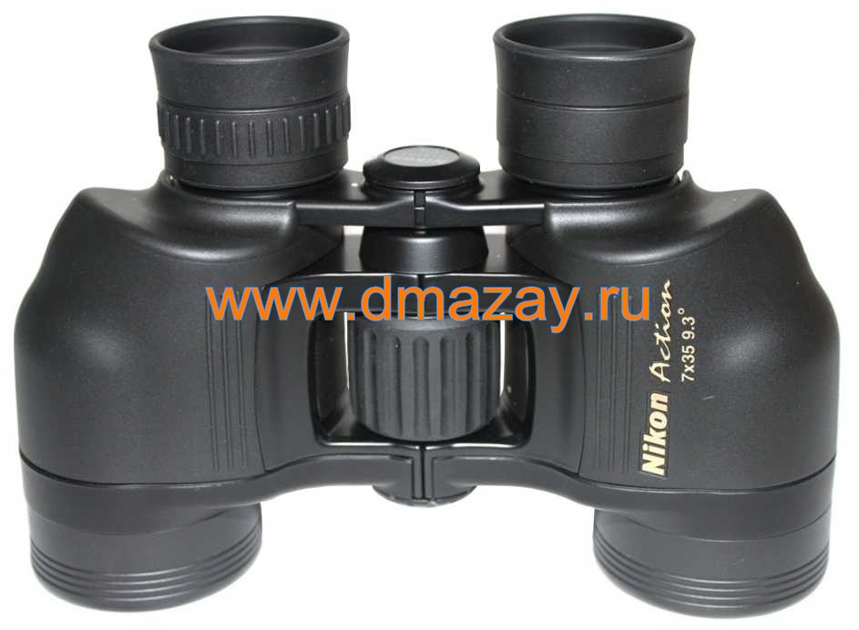 Бинокль призменный с центральной фокусировкой Nikon Action 7x35 CF угол 9,3 компактный обрезиненный черный # 7215